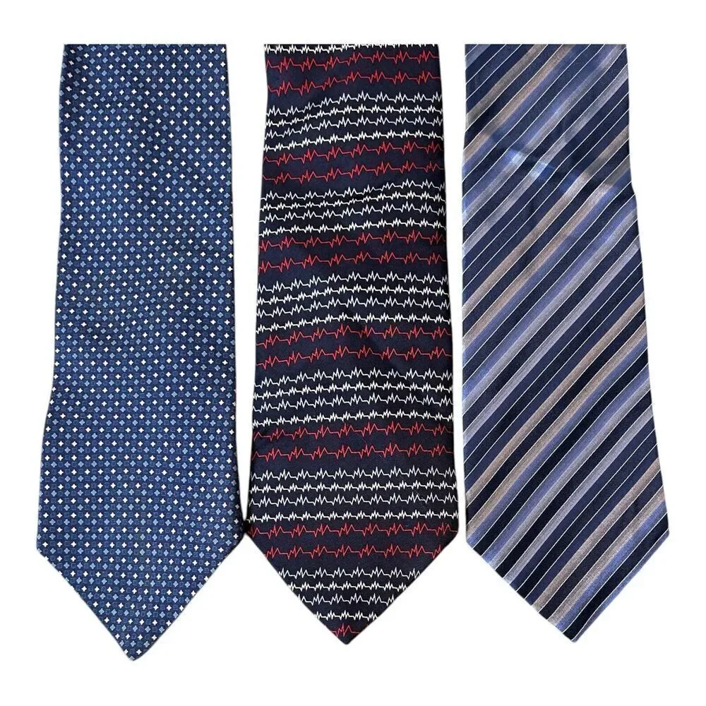 Brooks Brothers Makers Alfani Josh Bach Men’s Ties 3 Silk Neckties Brand Name